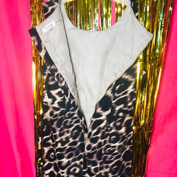 Selling size 8 Calvin Klein leopard print dress. - Picture 6 of 10